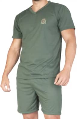 Pijama Masculino Adulto Confortável e macio Pijama Manga Curta e Short para Dormir