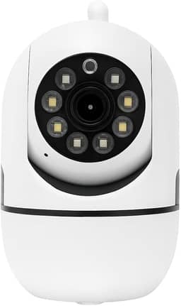 Câmera Babá Eletrônica Wi-Fi 360° Smart Premium com Visão Noturna Full HD Sensor de Movimento App iOS/Android Alerta no Celular Slot MicroSD – Vigilância para Casa, Escritório, pet e Bebê