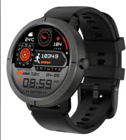 Smartwatch Flare, GPS Multissatélite, Resistente à Água 5ATM, IP69k, 170+ Modos Esportivos, Cor Preto e Dourado (preto)