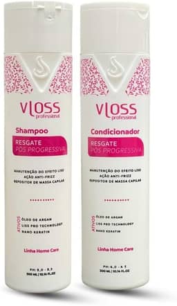 Resgate Pos Progressiva Kit Shampoo E Condicionador Vloss Home Care