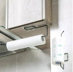 Suporte Porta Papel Toalha Filme Adesivo Parede Sem Furos - Cores Sortidas