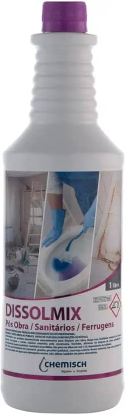 Limpador Pós Obra Dissolmix 1L Limpa Rejuntes Encardidos