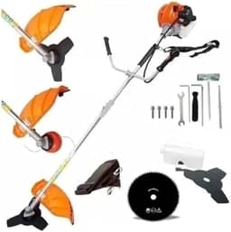 Roçadeira Gasolina Profissional 75CC Nakasaki, Motor 2 Tempos 3HP, Disco de 2 Pontas, Lâmina, Kit de Manutenção Rápida, Uso Contínuo, Profissional e Doméstico