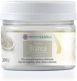 PHYTOTERAPICA - Argila Branca - Aromaterapia - Máscara facial e corporal - Para uma pele iluminada e hidratada, auxilia no estímulo do colágeno e elastina, atenuando rugas e linhas de expressão - 200g