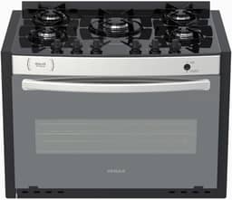 Fogao A Gas De Embutir Gaudi Prisma Vitreo El 5q Inox Gas Glp