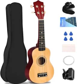 Ukulele 21 Polegadas, Madeira, Soprano, Concert, Tenor, Acústico, Ukulele, Ukulele Soprano Ukelele, Ukulele Concert, Ukulele Tenor(Amarelo)