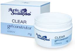Gel para Unhas Arte Sedução Clear Transparente, 24g, Gel Construtor Alongamento de Unhas
