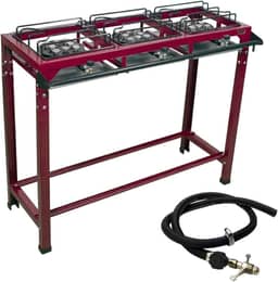 Fogão Industrial ROA 3 Bocas Alta Pressão com Mangueira e Registro