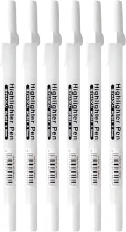 Kit Caneta Gel Branca tipo Gelly Roll Fantasminha Mágica Para Marcação Design de Sobrancelha e Desenhos Escola (3)