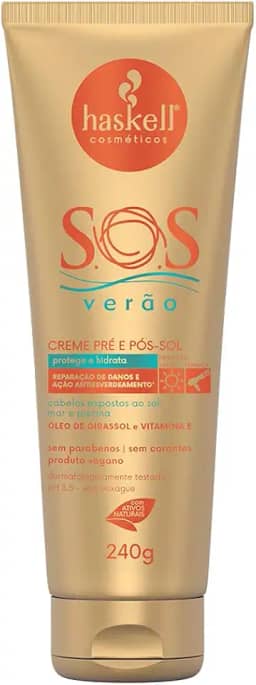 Creme Sem Enxague Pre E Pos Sol 240 G Sos Verao, Haskell