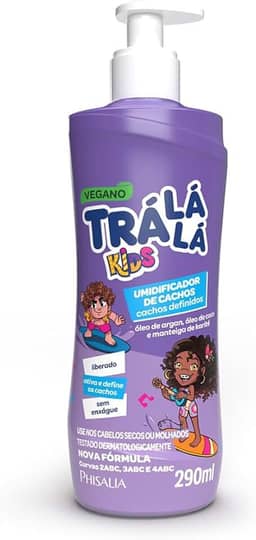 Trá Lá Lá Umidificador Cachos Personagem Kids Roxo 290 Ml