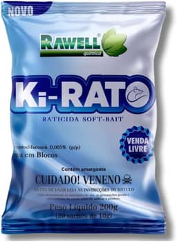 Raticida Soft Bait Isca Macia Ki-Rato 200gr com Atrativo
