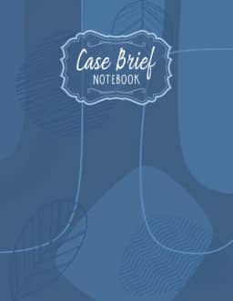 Case Brief Notebook: Case Review Sheets For Law Students