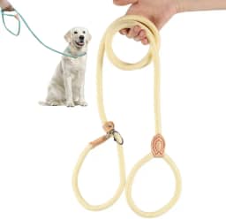 Guia Cachorros Unificada para Adestramento Passeio Pet Cães Resistente Coleira Corda 1,5/1,8 metros (Amarelo, 6mm*150cm)