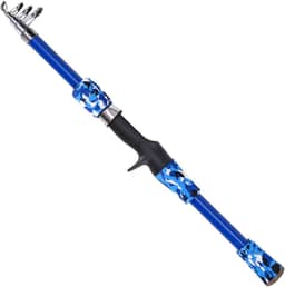 Vara de pesca telescópica para crianças, vara de pesca telescópica de 165cm para crianças de 5 a 12 anos, vara de pesca para viagens em água salgada