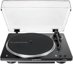 Toca-Discos Vinil Audio-Technica Sem-Fio Automático AT-LP70XBT-BS, Preto e Cinza, Bivolt 120/240V