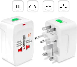 Adaptador Universal de Tomadas com Plug Internacional – Compatível com EUA, Europa, Ásia e Brasil – Portátil, Seguro e Bivolt – Ideal para Viagens e Casa – Linha Premium