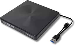 Gravador DVD Externo USB 3.0 e Tipo-C KP-HD845 - Portátil, Alta Velocidade e Compatível com Windows, macOS e Linux