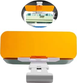 1 peça extensor de viseira de sol para carro, óculos antirreflexo, botão amarelo e preto, viseira antirreflexo dia e noite, óculos de farol alto 2 em 1 para a maioria dos caminhões, carros e vans