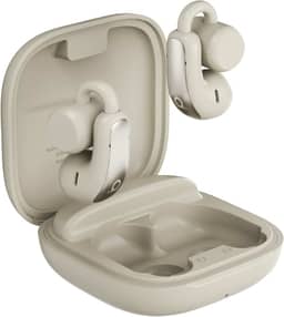 Fone de Ouvido Bluetooth Basike, Fone sem fio Bluetooth 5.3 com clipe, Condução Óssea, Cancelamento de Ruído, IPX5, Reprodução 28 Horas, Compatível com iOS, Android para Corrida e Fitness (Areia)