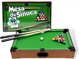 Jogo Mesa De Sinuca - 2 Tacos 15 Bolas Premium Brinquedo