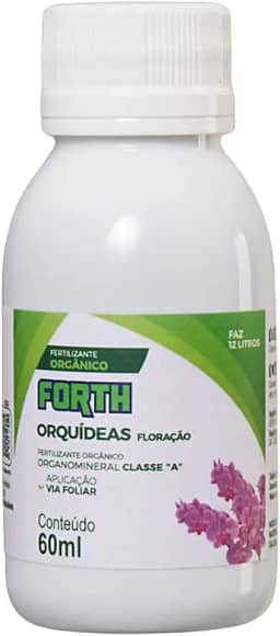 Adubo Forth Orquídeas Floração, Fertilizante Mineral, NPK (Nitrogênio, Fósforo, Potássio), 02-14-08, Alta Concentração, 60ml