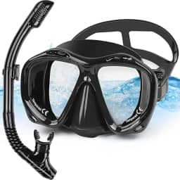 Kit Óculos De Mergulho Máscara Snorkel + Respirador Completo Anti-Embaçante Conjunto Snorkeling
