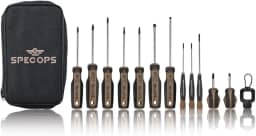 Spec Ops Conjunto de chaves de fenda de 12 peças, 5 Phillips, 5 ranhuras, 2 torx, ponta magêntica, 3% doado para veteranos