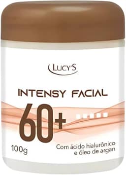 Creme Facial Rosto 60 Para Rugas Antirrugas Antissinais com Ácido Hialurônico e Óleo de Argan 100g