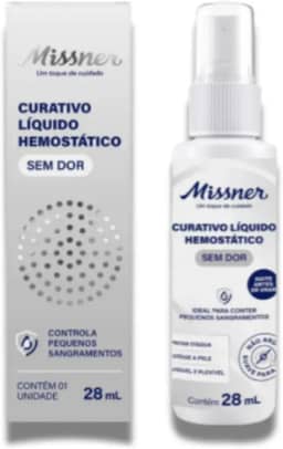 Curativo Spary Líquido Hemostático (sem dor) 28ml Missner