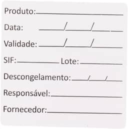 1000 Etiqueta Bopp Padrão Anvisa De Alimento Congelado F:229