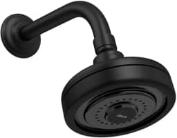 Deca Ducha Redonda de Parede Black Matte Acqua Plus