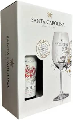 Kit Vinho Tinto Carolina Reserva Cabernet Sauvignon 750 ml + Taça Semi Cristal