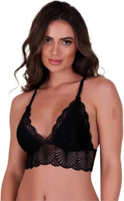 Sutiã sem Bojo de Renda Cropped Isis