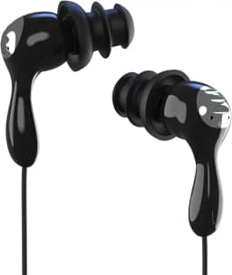 Fones de ouvido subaquáticos IPx8 à prova d'água para natação, mergulho, spa de hidromassagem, fone de ouvido de mergulho livre (preto e prata)