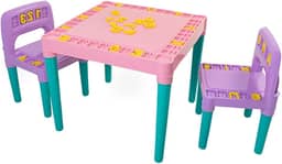 Mesinha e Cadeira Educativa Infantil Meninas Rosa
