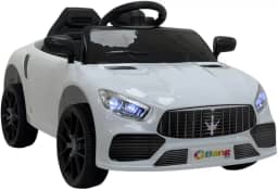 Bang Toys - Carrinho Elétrico Infantil Striker X10 12V - com Luzes de LED, Sons, Entrada USB/MP3, Bluetooth, Controle Remoto - Suporta até 30kg - Cor Branco