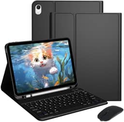 Teclado BluetoothCom Mouse e Capa Para Samsung Galaxy Tab S9 FE+/S9 + de 12,4 polegadas