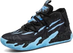 Tênis de basquete unissex, calçados esportivos respiráveis ​​com design multicolorido, tração dinâmica, conforto o dia todo para quadras internas/externas Equipamento de basquetebol