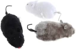 Rato de Pelúcia com Corda, Brinquedo Interativo para Gatos, cores sortidas