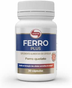 Ferro Quelato Plus Com Vitamina C Vitafor 30 Cps - Original