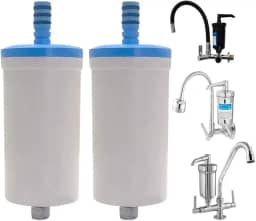 Genérico Kit 02 Refil Vela Filtro Copo Torneira Metal Cozinha Gourmet Pia (Refil para Copo Torneira Pia Universal)