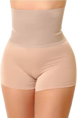 Short Modelador Cinta Compressão Cós Alto Confortável Feminino
