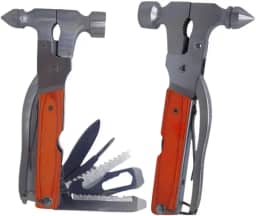 Alicate Martelo Machado Canivete Inox Ferramenta Multifuncional Sobrevivência Camping 12 Em 1 Compacta Para Aventura e Emergência Multifuncional Sobrevivência Com Serra e Chave Allen Com Abridor