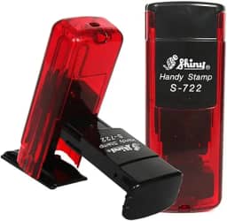 Carimbo Personalizado Automático de Bolso Shiny S-722 Area de impressão 38x14mm - Portátil, Máximo 3 Linhas - Envio em 1 Dia Útil após personalização