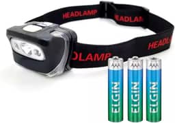 Lanterna de Cabeça Led Pilha Ultramaratona Corrida Trilha Pesca Camping