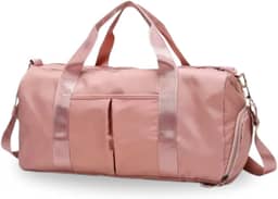 Bolsa De Academia Impermeável Alça Transversal Unissex Mala Com Divisórias Espaçosa Fitness Leve e Resistente Capacidade 30 Litros PREMIUM DUPIN (ROSA)