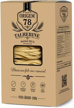Macarrão Talherine Origem 78-500 g - Com Farinha Italiana Importada - Feito com Farinha Italiana Moldada e Secada Lentamente - Pasta italiana artesanal FARFALLE.