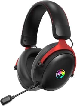 Headset Gamer Marvo HG9076W | Drivers 53mm | RGB Dinâmico | Wireless 2.4G/Bluetooth | Microfone Omnidirecional | USB-C | Preto | HG9076W