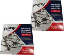Pack com 2 Protetores de Fogão 4 e 6 Bocas – 24 Unidades (26 cm x 26 cm)